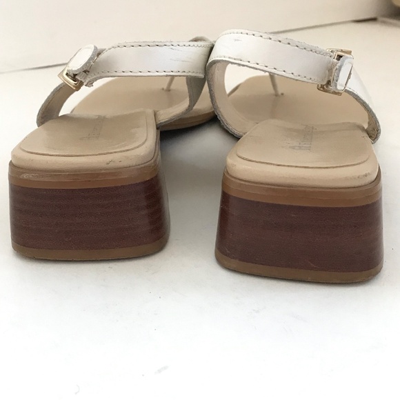 ETIENNE AIGNER Leather Sandals Low Block Heel Slingback Slip On Women’s Size 7.5 - Picture 10 of 16